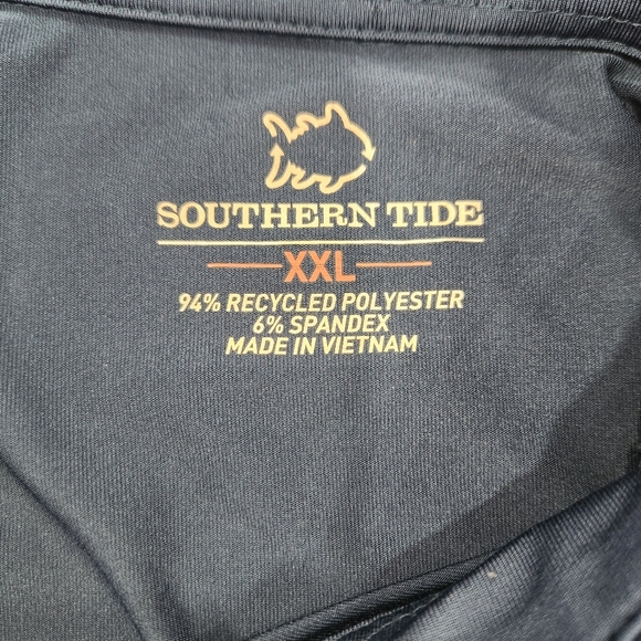 Southern Tide Polo Shirt Mens XXL Blue Golf Performance Wear Stretch Soft Feel - Picture 6 of 9